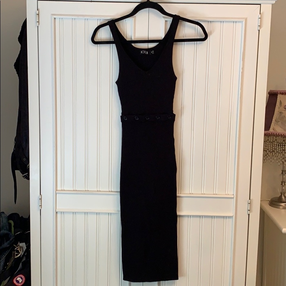 Black tank/skirt ribbed 2 piece set!